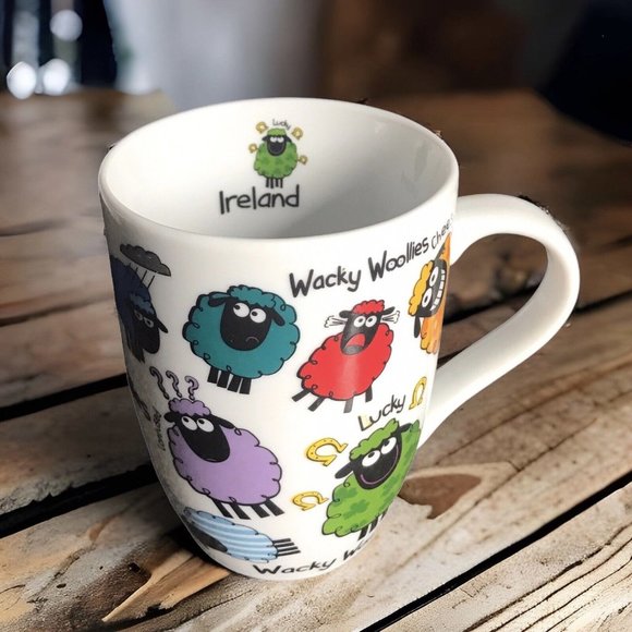 Wacky Woollies Ireland Sheep Humor Coffee Cup Mug 12oz - Picture 1 of 11